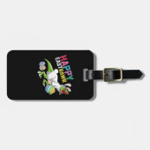 ハッピーイーストラーTレックス恐竜イースターバニー卵 ラゲッジタグ (正面横)