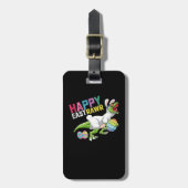 ハッピーイーストラーTレックス恐竜イースターバニー卵 ラゲッジタグ (正面縦)