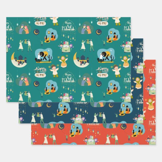 ハッピーイードアルフィトゥルムバラク ラッピングペーパーシート (セット)