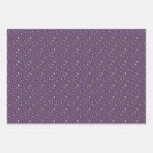 ハッピーイードキッズパープルムーンスターパターン引用文 ラッピングペーパーシート (正面3)