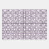 ハッピーイードキッズパープルムーンスターパターン引用文 ラッピングペーパーシート (正面2)