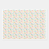 ハッピーイードキッズブルーピンクムーンスターパターン引用文 ラッピングペーパーシート (正面2)