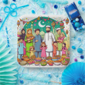 ハッピーイードフおもしろいァイ祝ズデザイン ペーパープレート (パーティー)