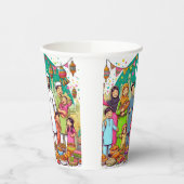 ハッピーイードフおもしろいァイ祝ズデザイン 紙コップ (左)