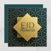 ハッピーイードムバラクイスラム幾何学パターン シーズンカード (正面/裏面)