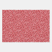 ハッピーイードムバラクキッズレッドドットパターン引用文ホワイト ラッピングペーパーシート (正面3)