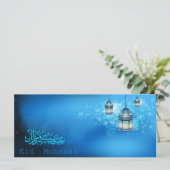 ハッピーイードムバラクブルーとホワイトランタン白熱［赤熱］光を放つ カード (スタンド正面)