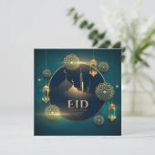 ハッピーイードムバラク三日月スターイスラムランタン シーズンカード (スタンド正面)