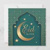 ハッピーイードムバラク三日月星アラビアパターン シーズンカード (正面)