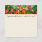 ハッピーイ間抜けントおもしろいグリーンかわいいカワイズカード スクエア名刺 (裏面)