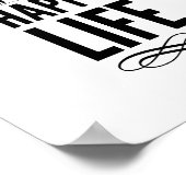 ハッピーウィザードタイポグラフィ引用文プリントイン白 ポスター (角)