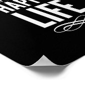 ハッピーウィザードライフ引用文プリント白黒 ポスター (角)