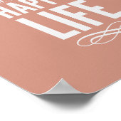 ハッピーウィザードライフ引用文プリントinサーモン ポスター (角)