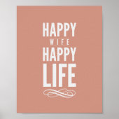 ハッピーウィザードライフ引用文プリントinサーモン ポスター (正面)