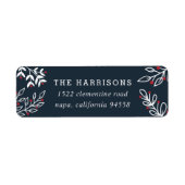 ハッピーウィッシュホリデー差出人住所 ラベル (正面)