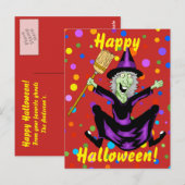 ハッピーウィッチハロウィンはがき ポストカード (正面/裏面)