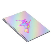 ハッピーウィッチ飛んでいるオンブロムスティックスケッチ ノートブック (右側)