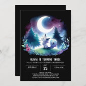 ハッピーウィムシーウルフ誕生日 招待状 (正面/裏面)