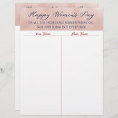 ハッピーウィメンズデイバンコタリースコアシート (正面/裏面)