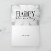 ハッピーウィメンズデイ美しい花のデザイン挨拶 カード (内部)