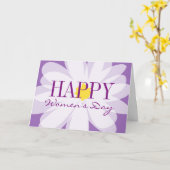 ハッピーウィメンズデイ美しい花のデザイン挨拶 カード (黄色い花)