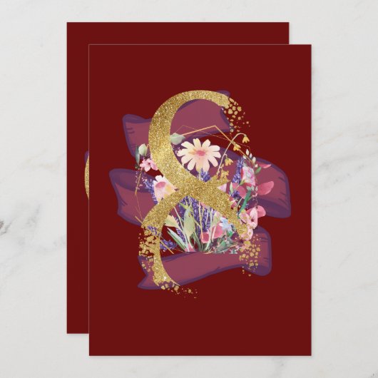 ハッピーウィメンズデー用挨拶状 (正面/裏面)