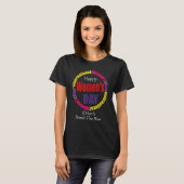 ハッピーウィメンズデー2022年3月8日国際的女性 Tシャツ (正面フル)