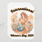 ハッピーウィメンズデー2024年3月8日 招待状 (正面/裏面)