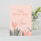 ハッピーウィメンズデー!3月8日国際的春 シーズンカード (スタンド正面)