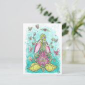 ハッピーウィングスフェアリー+蝶ファンタジーアートプリント ポストカード (スタンド正面)