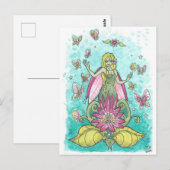 ハッピーウィングスフェアリー+蝶ファンタジーアートプリント ポストカード (正面/裏面)