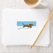 ハッピーウィンターウィーナードッグダシュントンホリデイ ラベル (インサイチュ)