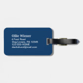 ハッピーウィンターウィーナードッグ – キュートダッシュントンホリデー ラゲッジタグ (裏面横)