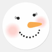 ハッピーウィンタースノーレディーホリデー ラウンドシール (正面)