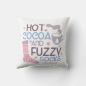 ハッピーウィンターホットココアとファジーソックス クッション (裏面)