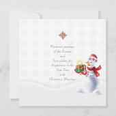 ハッピーウィンターホリデーウィズサンタヴィンテージカード (裏面)