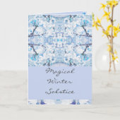 ハッピーウィンター至ユール(キリスト降誕祭)スノー カード (黄色い花)