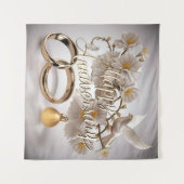 ハッピーウェディングアニバーサリー タペストリー (正面(横))