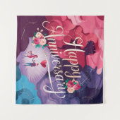 ハッピーウェディングアニバーサリー タペストリー (正面(横))