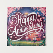 ハッピーウェディングアニバーサリー タペストリー (正面)