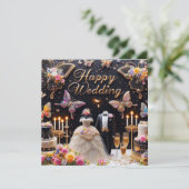 ハッピーウェディンググリーティングカード 招待状 (スタンド正面)
