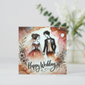 ハッピーウェディングデー カード (スタンド正面)