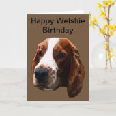 ハッピーウェルシ誕生日 カード (黄色い花)