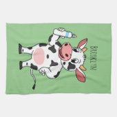 ハッピーウォーとベビーボトル漫画  キッチンタオル (横)