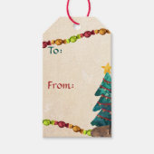 ハッピーウォーターカラークリスマスTo-From ギフトタグ (正面)