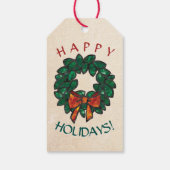 ハッピーウォーターカラークリスマスTo-From ギフトタグ (裏面)