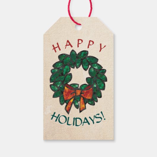 ハッピーウォーターカラークリスマスTo-From ギフトタグ (裏面)