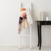 ハッピーウォーターカラードッグアートプリント シェルパブランケット (インサイチュ)