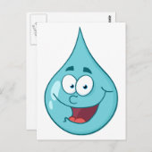 ハッピーウォータードロップマンガキャラクター ポストカード (正面/裏面)