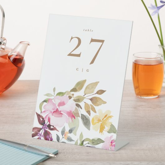 ハッピーウォーター花模様結婚ズテーブル 台座サイン (インサイチュ)